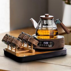 Yihu Tea 2025 New Model Tea Brewing Stove Tea Set Glass Tea Kettle for Brewing Tea at Home Small Electric Ceramic Stove Tea Tray