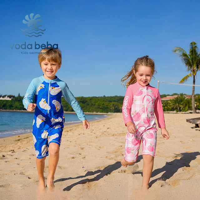 vodabeba children's swimsuit male and female baby swimsuit one-piece ...