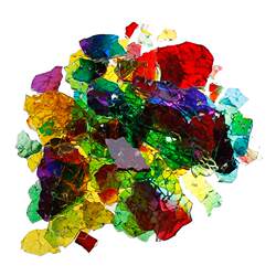 Colorful Ice Crack Fragments DIY Creative Handmade Mosaic Inlay Art Colored Tempered Glass Particles with Light Transmission