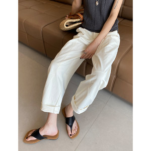 
On-white work pants for women in summer thin high-waist loose harem radish pants loose casual wide-leg nine-point pants