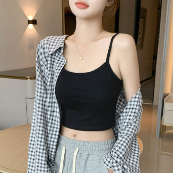Pure cotton thread small suspender vest for women with short inner wear