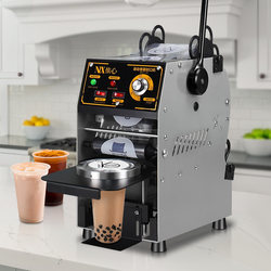 Sealing Machine for Commercial Use in Milk Tea Shops, Semi-Automatic Soy Milk Beverage Cup Sealing Machine, Fully Automatic Milk Tea Cup Pressing Machine, Small Manual Type