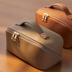 Mili Fengwu Light Luxury Cosmetic Bag Large Capacity Makeup Storage Bag Portable Travel Toiletry Bag High-End Leather