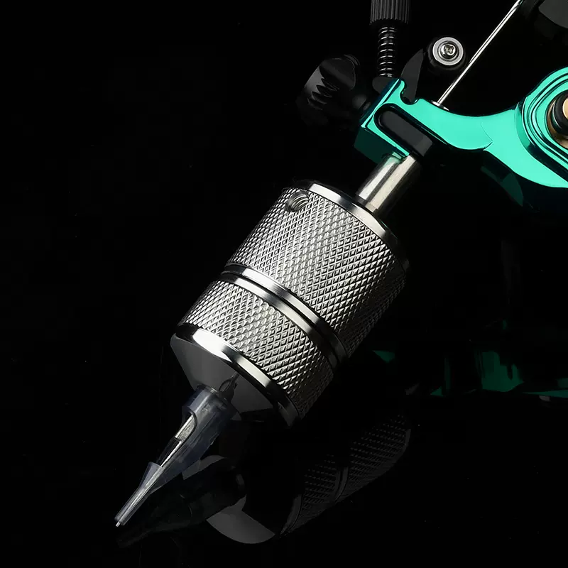 异龙纹身器材 纹身机手柄不锈钢自锁手柄精细滚花 22mm/25mm/30mm