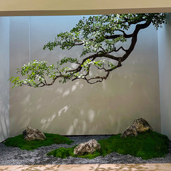 High-Quality Upside-Down Island Spring Flower Hanging Floral Arrangement Green Plant Landscaping Indoor Window Plant Landscape Decoration Artificial Fake Tree