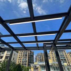 Wide Version 5cm Glass Sunroom Special Lamp Outdoor Balcony Long Strip Ceiling Lamp Mosquito-Proof High-Temperature Resistant Canopy Lamp