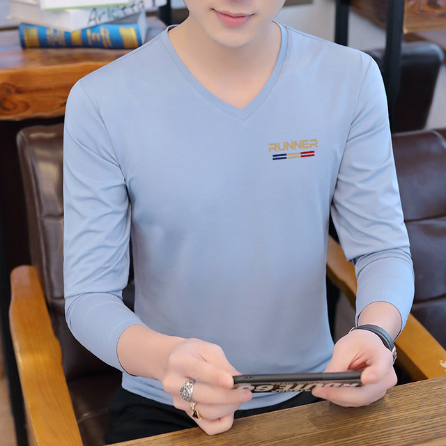 Long sleeved T shirt Men s Sweetheart V neck Bottoming Shirt Men s Tops long-sleeved-t-shirt-men-s-sweetheart-v-neck-bottoming-shirt-men-s-tops
