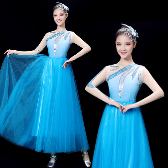 Opening dance big skirt women's new atmospheric choir costumes singing ...