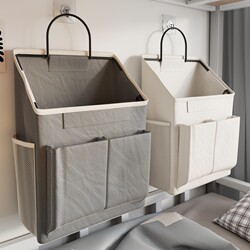 Dormitory Wall Hanging Bag with Velcro, Wall-Mounted Storage Rack, Bedside Organizer, Large Capacity Student Miscellaneous Item Organizer