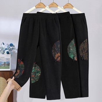
Middle-aged and elderly mothers in spring and autumn straight-leg grandma's pants casual