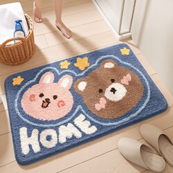 Non-Slip Bathroom Mat, Absorbent Foot Mat for Home Use, Toilet Entrance Mat, Thickened Bathroom Carpet