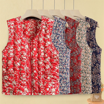 
Middle-aged and elderly mothers' autumn and winter vests and grandma tops to keep warm