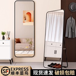 Full-Length Mirror, Floor-Standing, Wall-Mounted, for Home Use, Suitable for Girls' Bedroom, Makeup, Wall Hanging, 3D Fitting Mirror, Great Item