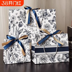 New Year Gift Bag, Handbag, Souvenir Candy Bag, Retro Exquisite High-End Gift Bag, Red New Year Goods Ribbon