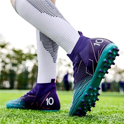 Short-Studded Children's Soccer Shoes Mg Assassin C Ronaldo Adult and Youth Long-Studded Cleats Tf Predator Breathable Training Shoes