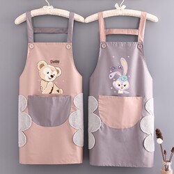 Cute Kitchen Apron for Women, Waterproof and Oil-Proof, Stylish Workwear for Cooking, Sleeveless Apron for Adults, Suitable for Catering