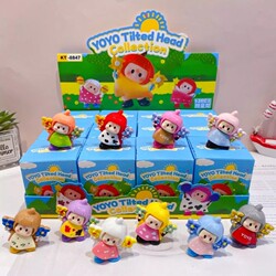 New Version of High-Quality Replica Yoyo Yoyo-Chan Cute Tilted-Head Series Trendy Toy Office Companion Figure Desktop Decoration Adorable