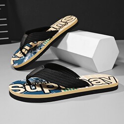 Haitai Tiger Slippers for Couples, Recommended for Versatile Casual Fashion, Home Use, Non-Slip, Wear-Resistant, Lightweight Outdoor Slippers for Men