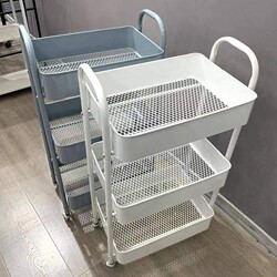 Small Cart Kitchen Storage Rack Snack Organizer Multi-Layer Storage Shelf with Wheels for Home Multifunctional Storage in Living Room