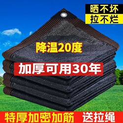 Thickened and Densified Sunshade Net, Sun Protection Net, Shading and Heat Insulation Black Net, Outdoor Courtyard Sunshade Cloth, Sun Shading for Balcony