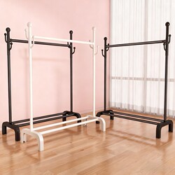 Clothes Drying Rack, Floor-Standing Indoor Clothes Rack for Home Use, Simple Coat Rack for Bedroom, Balcony, Dormitory, Small Clothes Drying Pole