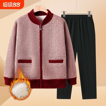 Middle-aged and elderly mothers autumn and winter coats grandma top casual