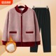 Autumn and winter coats for middle-aged and elderly women, grandma women's winter velvet thickened tops, old ladies and mothers' clothes, red