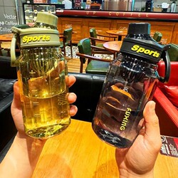 Summer Water Cup, Large-Capacity Plastic Cup for Male and Female Students, Sports Outdoor Fitness, High-Looking, Portable Water Bottle with Tea Separator