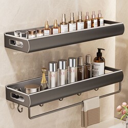 Suction Cup Storage Rack for Bathroom, No-Drill Magic Tool for Bathroom Sink, Toilet Wall-Mounted Storage Shelf
