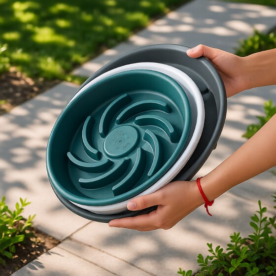 Flowerpot tray plastic flower tray thickened chassis pad water tray flowerpot cushion bottom round bottom support base to prevent rotten roots
