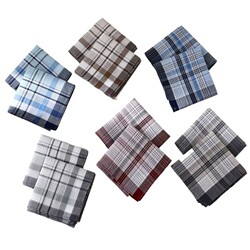 Retro Nostalgia Handkerchief for Middle-Aged and Elderly Men, Pure Cotton Men's Handkerchief, Sweat-Absorbent, Vintage Color-Woven, Gift for Elders