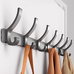 Wall-Mounted Coat Hook, Adhesive Door Hook, No-Drill Entryway Hook, Strong Load-Bearing Coat and Hat Hook