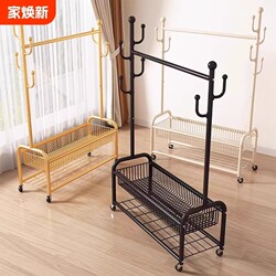 Floor-Standing Clothes Rack for Bedroom, Household Clothes Drying Rack, Indoor Room Coat Rack, Simple Clothes Hanging Rack, Storage Wardrobe