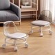 Universal wheel small stool soft seat pulley low stool with baby children's chair back transparent round stool home beautiful seam bench