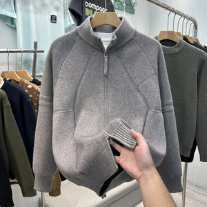 
Men's sweater trendy cardigan jacket winter men's high-end sweater zipper casual top thick thread