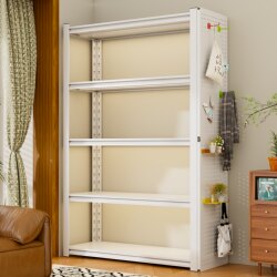 Bookshelf Floor-Standing Storage Rack Multi-Layer Storage Rack Steel Children's Simple Bookcase Integrated Wall-Mounted Shelf Storage Rack