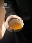 Gặp gỡ tách trà Ru Lò trong sân nhỏ, Bộ trà Kung Fu, Master Cup, Cup đơn, Tách trà chia đôi bằng sứ Ru, Tách trà uống đơn cốc gốm chen dia su 