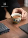 Xiaoyuan đáp ứng xu hướng quốc gia phong cách Trung Quốc Qianli Jiangshan Master Cup Kung Fu Tea Set Men Gốm Trà Hộp Quà Tặng chén chấm sứ chen gom 