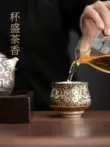 Xiaoyuan gặp ánh sáng sang trọng gốm mạ vàng bạc Yuanrong Master Cup Kung Fu Bộ trà hộ gia đình đơn trà hộp quà tặng chén sứ men chén vại 