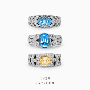 
[1920] Original gemstone ring for women, light luxury, high-end, great-looking ring, niche exquisite ring for women 1L