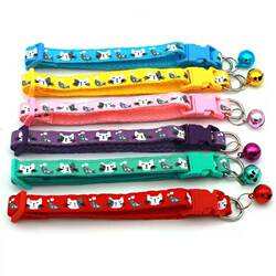 Pet Collar, Universal for Cats and Dogs, Adjustable Cat Collar, Cute Teddy Small Dog Bell Collar, Neck Collar
