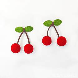 Cute Cherry Brooch-Style Curtain Gauze Curtain Head Decoration White Gauze Hanging Ornament Accessories Curtain Decoration Accessories