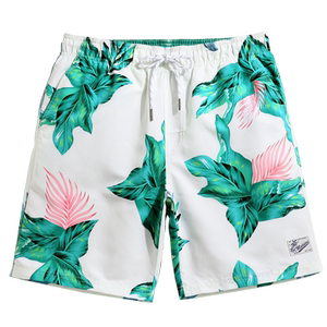 Gella beach pants couple honeymoon vacation seaside flower shorts men's fast dry and loose can be water -water swimming trunks female casual
