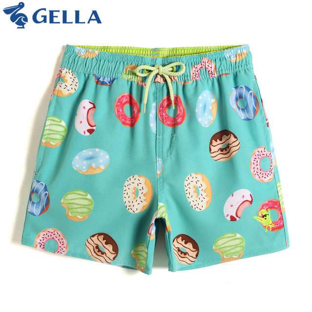 GELLA children's beach pants quick-drying elastic loose swimming trunks for boys and girls can enter the water beach shorts water park