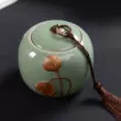 Geyao trà bình gốm chống ẩm Pu'er men ngọc bộ trà kín bình cát tím bình trà lưu trữ bình nhà bộ ấm trà đạo Trà sứ