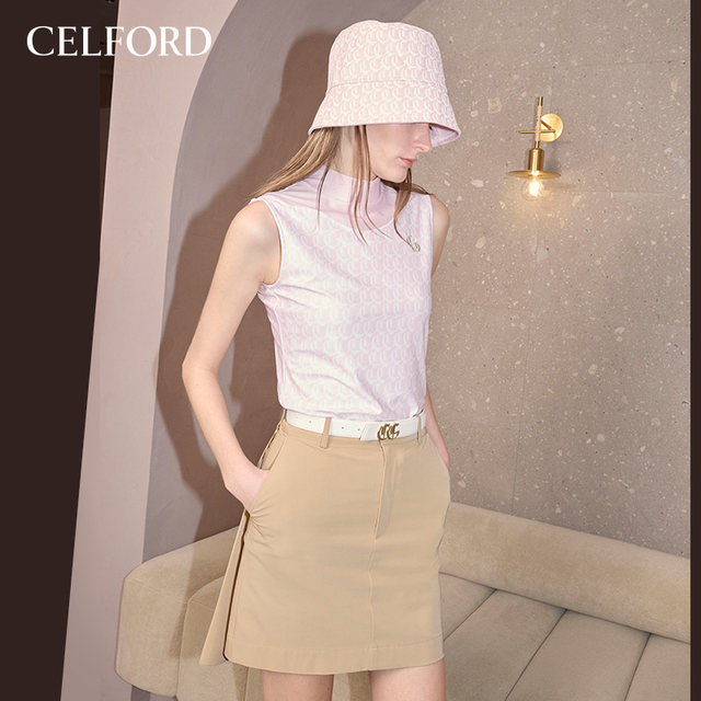 CELFORD Spring and Summer Sweet and versatile embroidered printed pocket short skirt CWFS231023