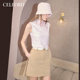 CELFORD Spring and Summer Sweet and versatile embroidered printed pocket short skirt CWFS231023