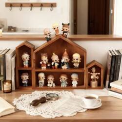 Popular Solid Wood Desktop Organizer for Jewelry, Figurines, Dolls, and Display Stands, Perfume Compartment Storage Rack