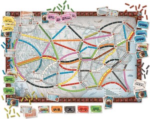 English version of railway train ticket around Tickket Europe and America 1912 board game card