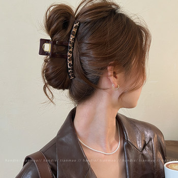 
Korean style ins style leopard print gripper ~ full of high-end feel